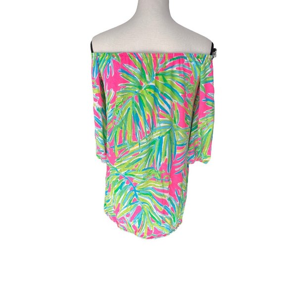 Lilly Pulitzer Girls Mini Enna Dress Royal Lime Size Large - Picture 4 of 8